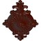 Ekena Millwork Quentin Ceiling Medallion, Hand-Painted Brushed Mahogany, 23 1/2"W x 12 1/4"H x 1 1/2"P CM23RO1BMF - alternate 3